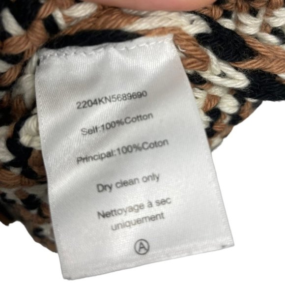 NEW Veronica Beard Livina Crochet Knit 100% Cotton Multi Colour Tank Top Size L - Picture 7 of 7